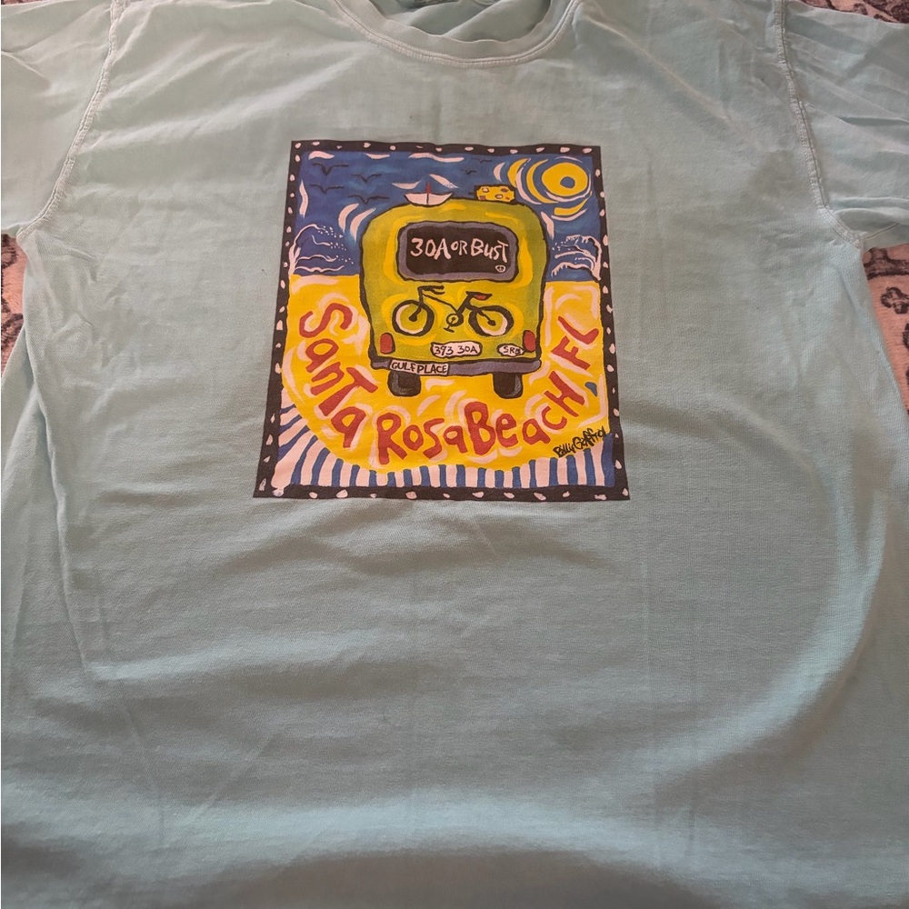 Comfort Colors light teal crewneck tee